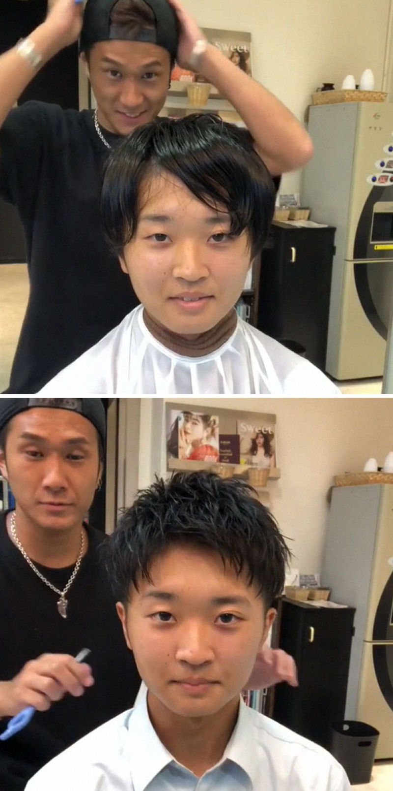 Barbeiro japons mostra a transformao proporcionada por um bom corte de cabelo 27