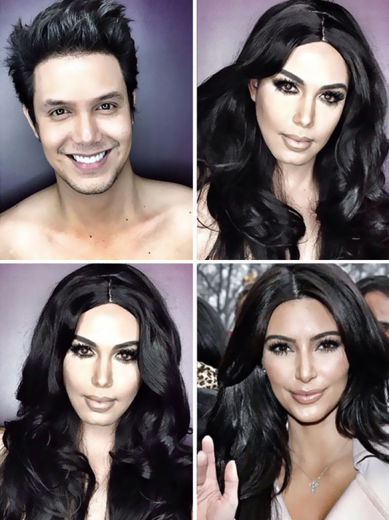 Jovem filipino usa maquiagem para se transformar em celebridades femininas de Hollywood 01