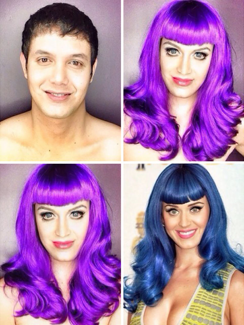 Jovem filipino usa maquiagem para se transformar em celebridades femininas de Hollywood 03