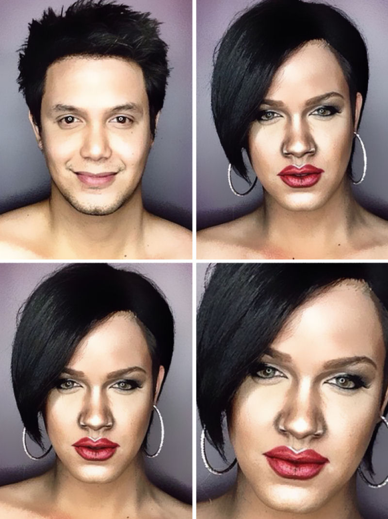 Jovem filipino usa maquiagem para se transformar em celebridades femininas de Hollywood 05