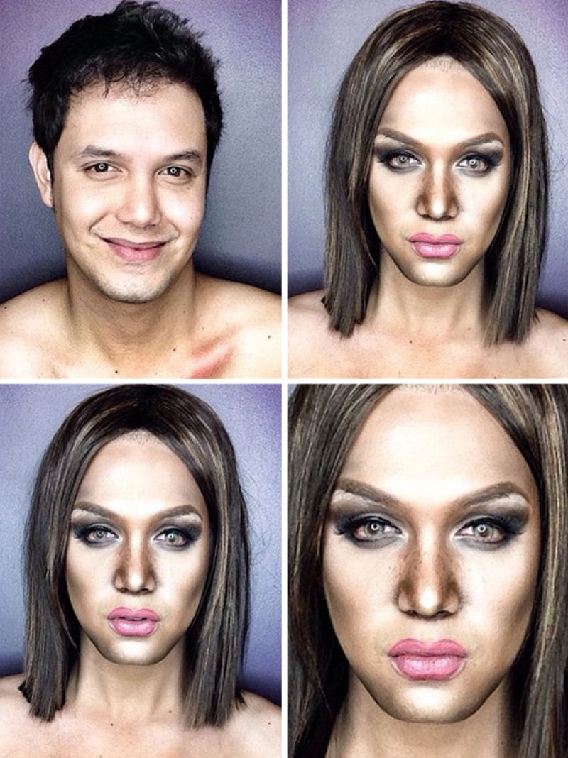 Jovem filipino usa maquiagem para se transformar em celebridades femininas de Hollywood 12