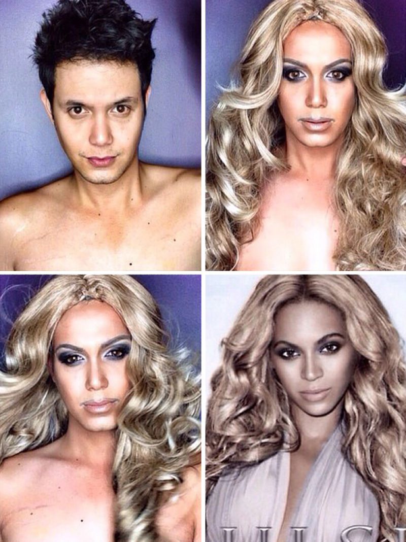 Jovem filipino usa maquiagem para se transformar em celebridades femininas de Hollywood 14