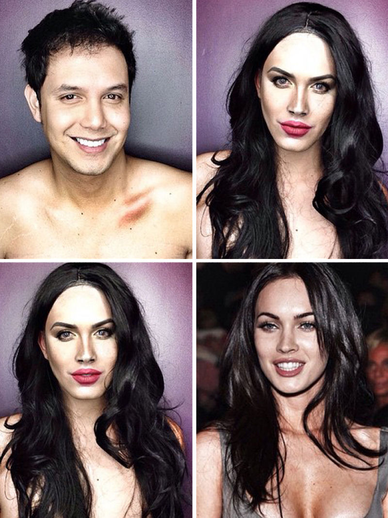 Jovem filipino usa maquiagem para se transformar em celebridades femininas de Hollywood 17