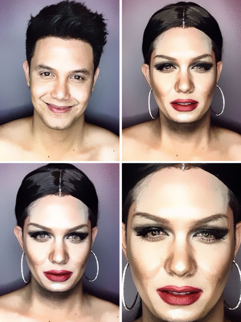 Jovem filipino usa maquiagem para se transformar em celebridades femininas de Hollywood 19