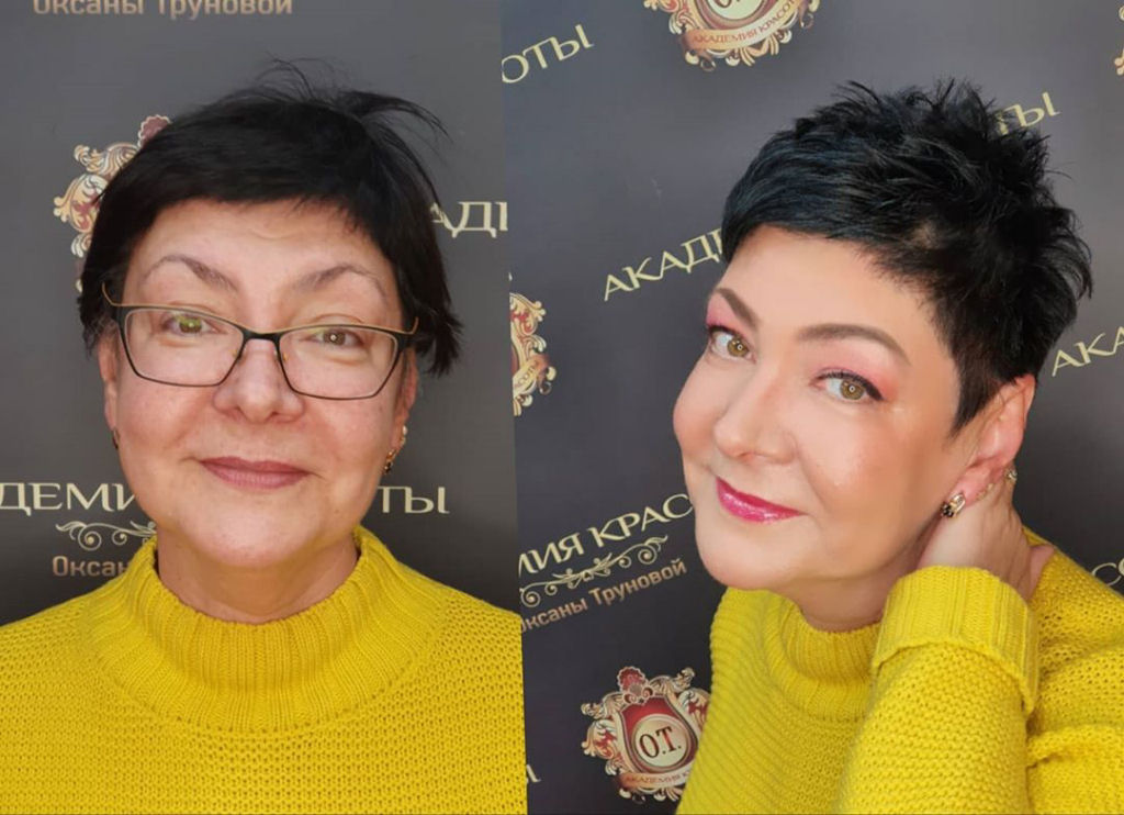 Maquiadora e cabeleireira russas transformam suas clientes indecisas usando o estilo livre 14