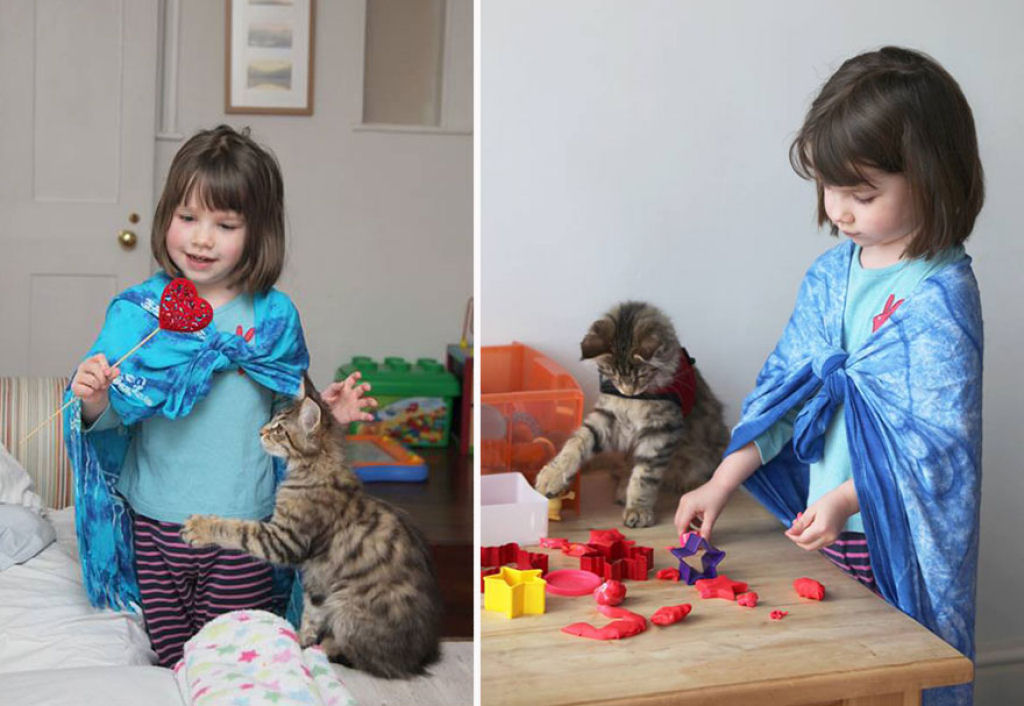 A comovente amizade de uma menina autista de 5 anos e seu gatinho  03