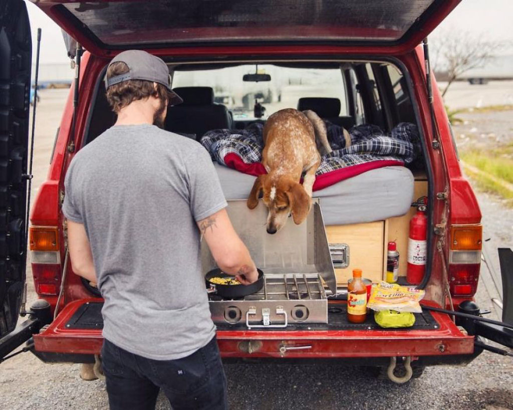 Este fotógrafo leva sua cadela adotada em suas aventuras 19