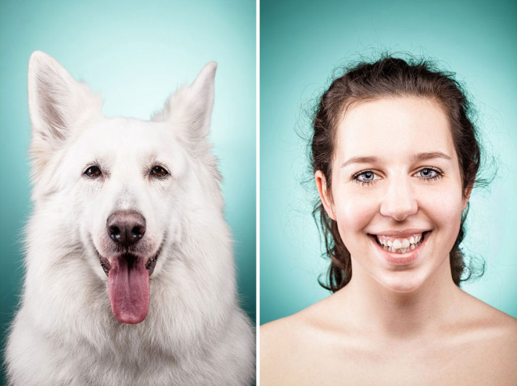 Cara de um, focinho de outro: humanos imitam os seus ces em fotos adorveis 24