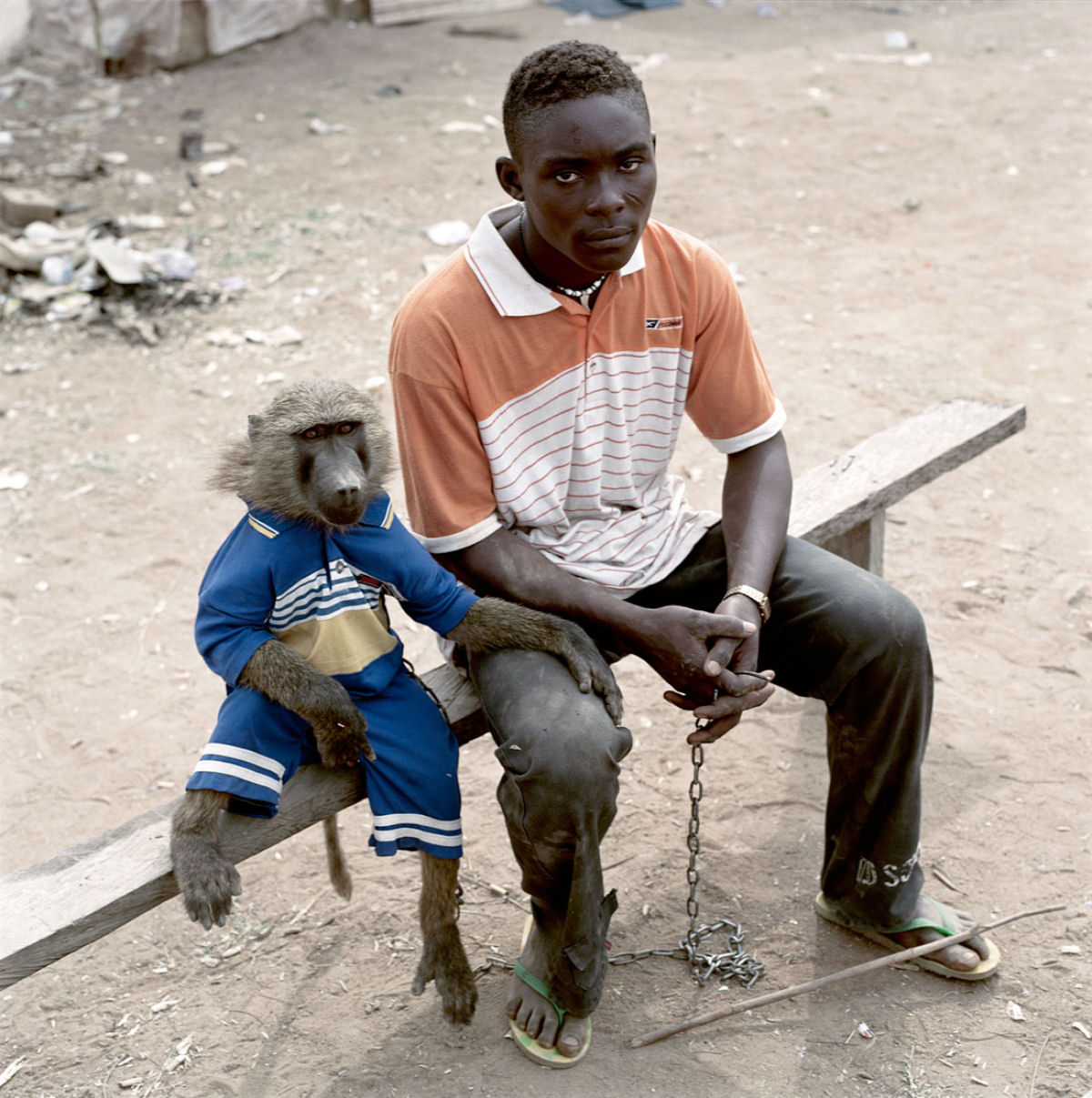 Os homens hiena: fotografias de delinquentes africanos com seus poderosos bichinhos de estimao 16