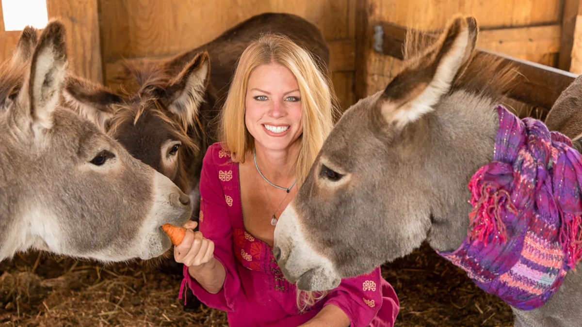 Burro e sua humana celebram sua jornada emocionante