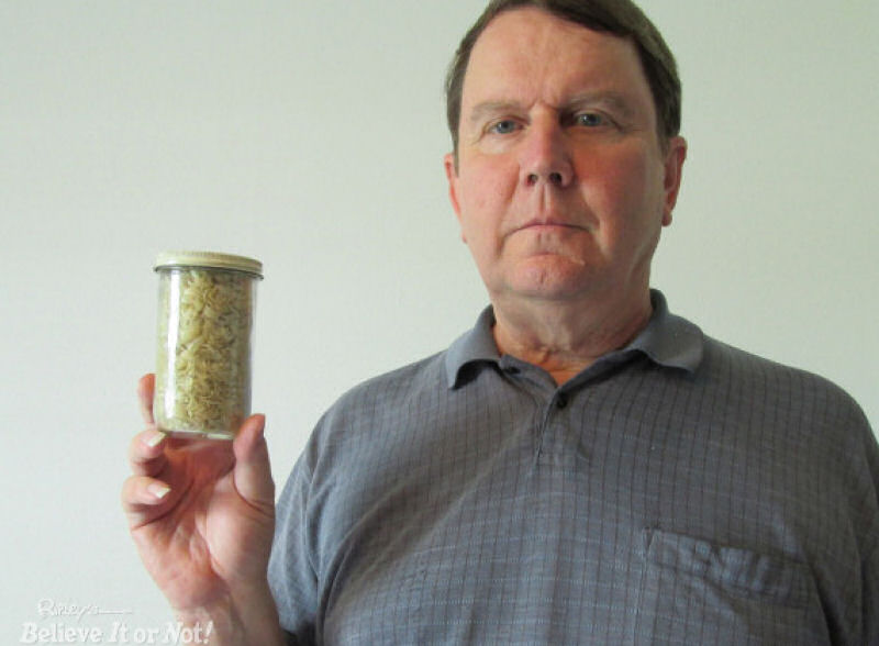 Homem vem colecionando aparas de unhas desde 1978