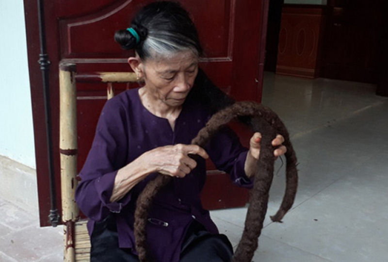 Vietnamita tem 3 metros de cabelos serpenteando por sua cabea 01