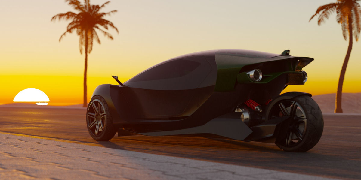 Não é o novo veículo de Batman, é o carro elétrico de 3 rodas mais rápido do mundo
