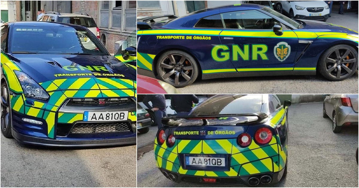 A Polícia portuguesa usa dois Nissan GT-R apreendidos para transportar órgãos