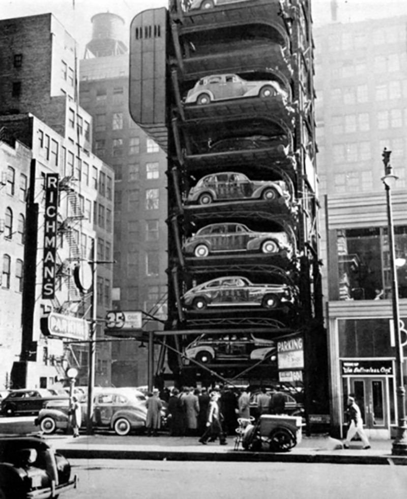 Os visionarios estacionamentos verticais de Chicago da dcada de 1930