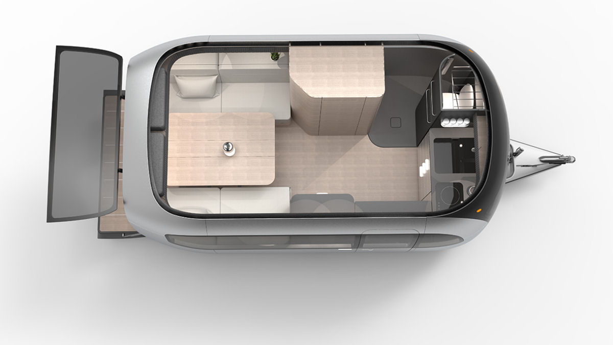 Airstream e Porsche unem foras para criar um conceito de trailer que cabe em uma garagem 02