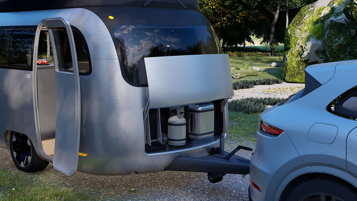 Airstream e Porsche unem foras para criar um conceito de trailer que cabe em uma garagem 05