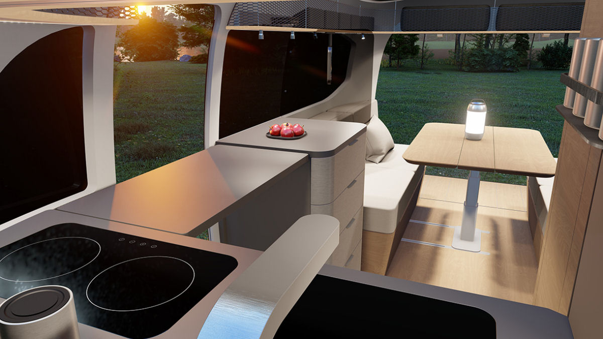 Airstream e Porsche unem foras para criar um conceito de trailer que cabe em uma garagem 08