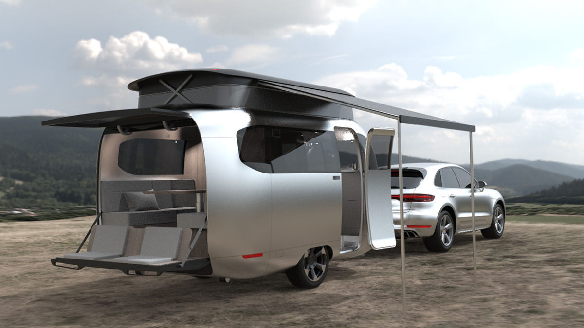 Airstream e Porsche unem foras para criar um conceito de trailer que cabe em uma garagem 11