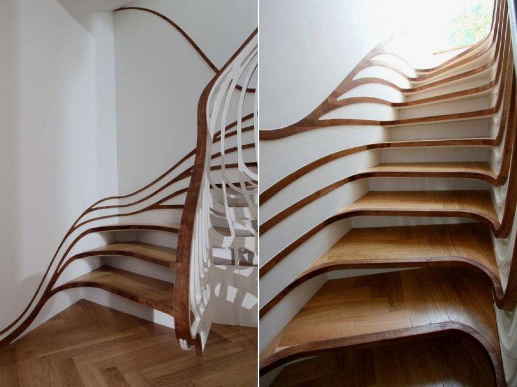 Mais de 50 designs de escadas inspiradoras para interiores de casas modernas 05
