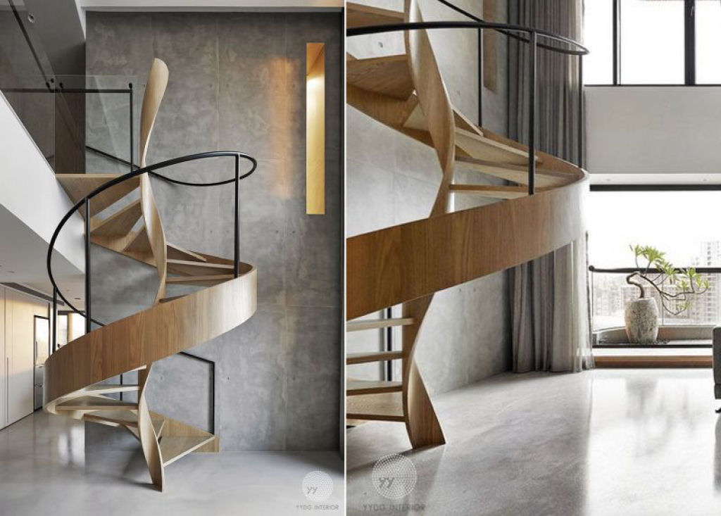 Mais de 50 designs de escadas inspiradoras para interiores de casas modernas 21
