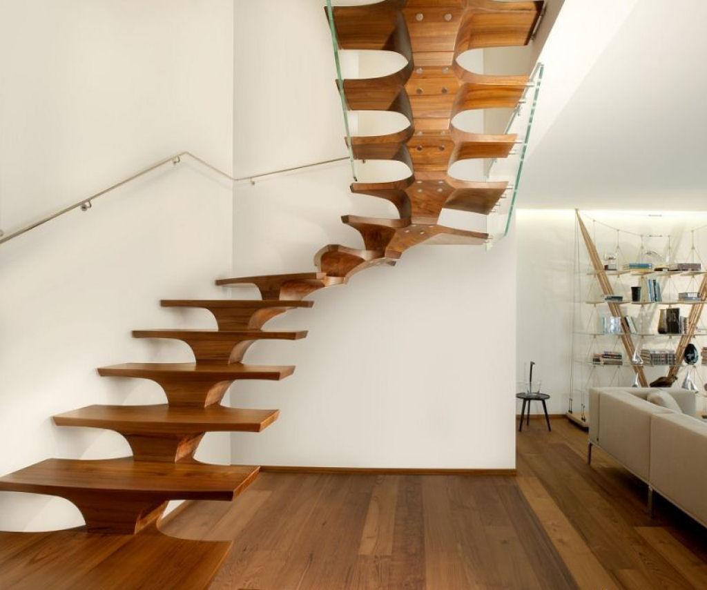 Mais de 50 designs de escadas inspiradoras para interiores de casas modernas 30