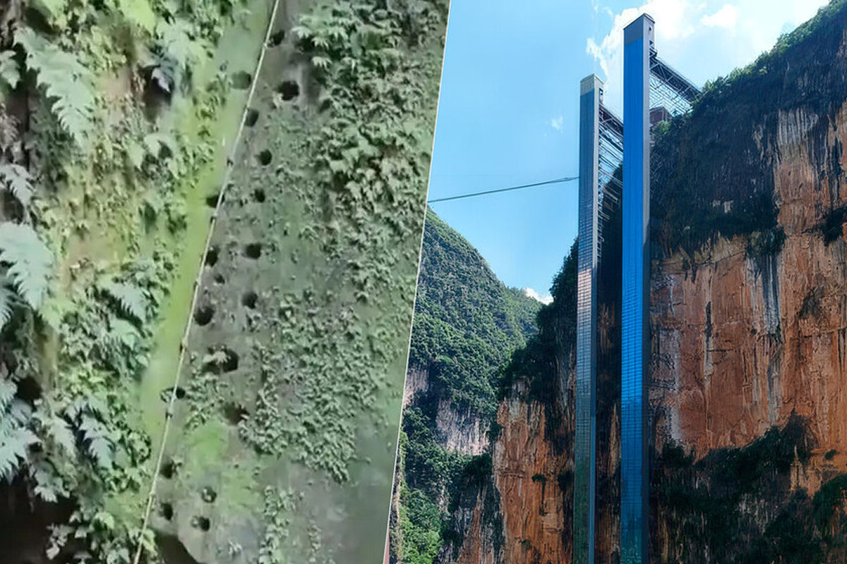 A China construiu um elevador de 288 metros para crian�as que antes precisavam escalaminhar para chegar � sala de aula.