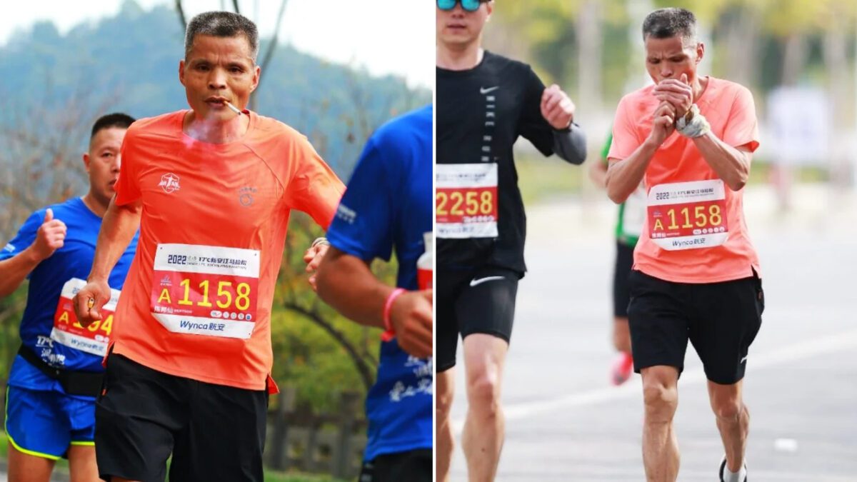Maratonista  desclassificado por fumar um cigarro atrs do outro durante a corrida