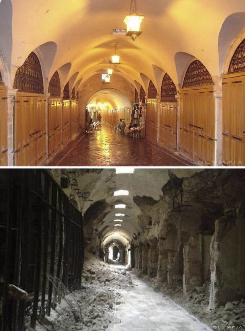 Fotografias do antes e depois revelam o que Guerra fez à maior cidade da Síria 03