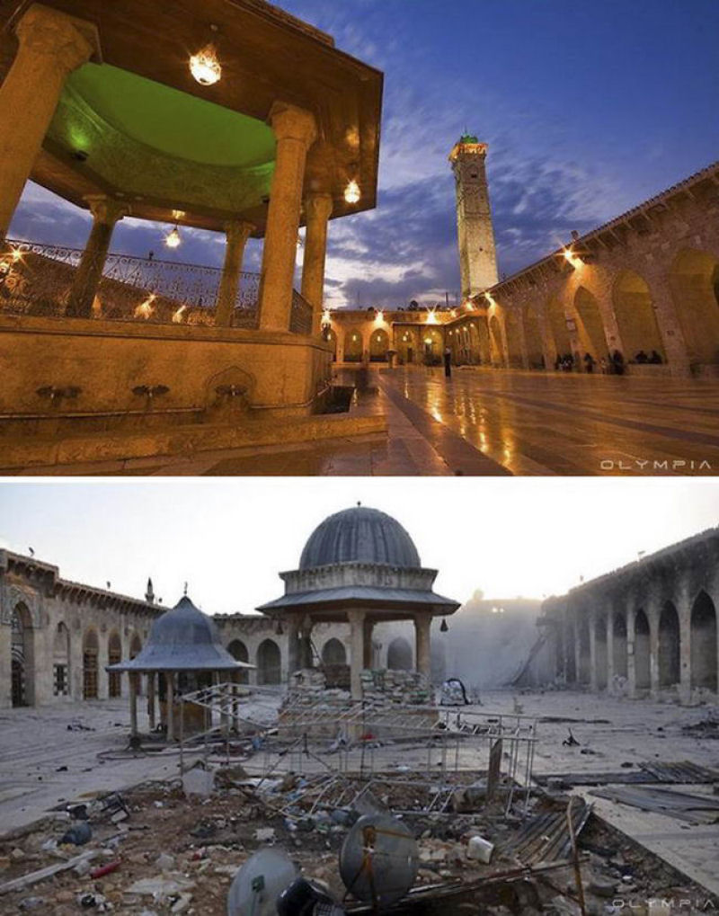 Fotografias do antes e depois revelam o que Guerra fez à maior cidade da Síria 04