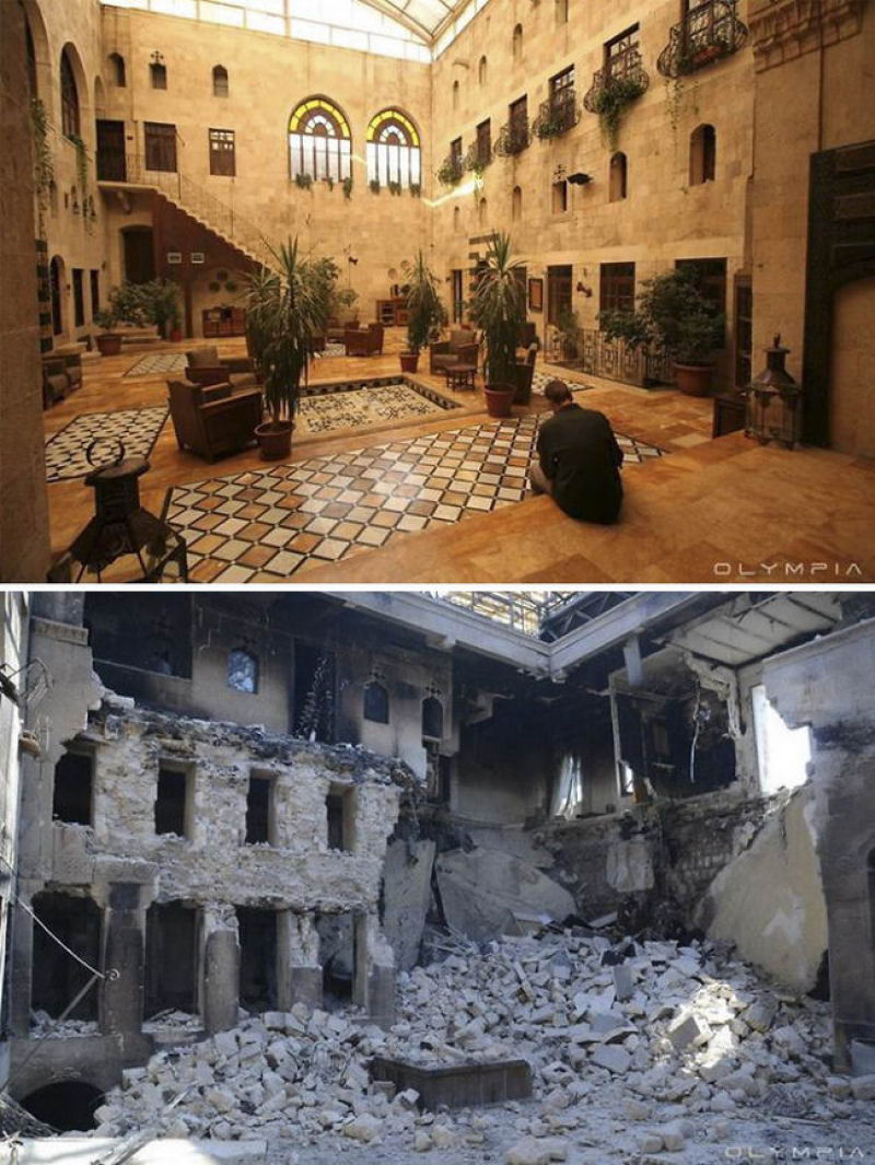 Fotografias do antes e depois revelam o que Guerra fez à maior cidade da Síria 06