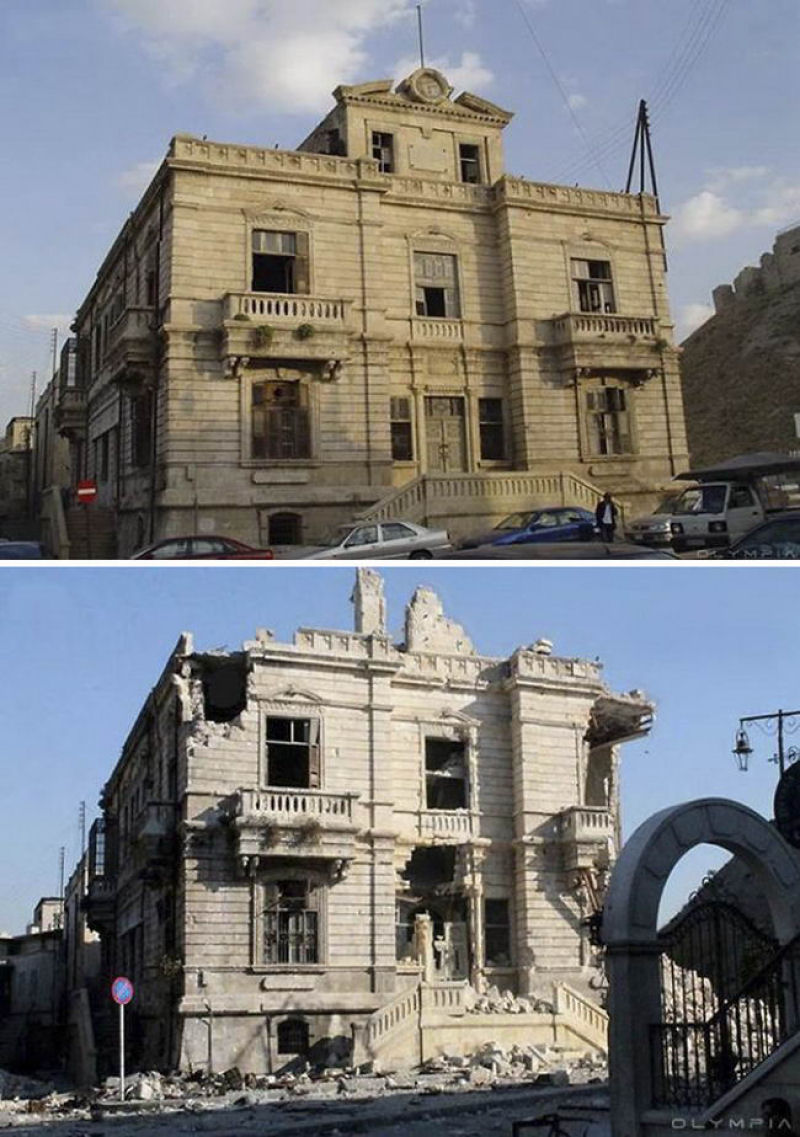 Fotografias do antes e depois revelam o que Guerra fez à maior cidade da Síria 14