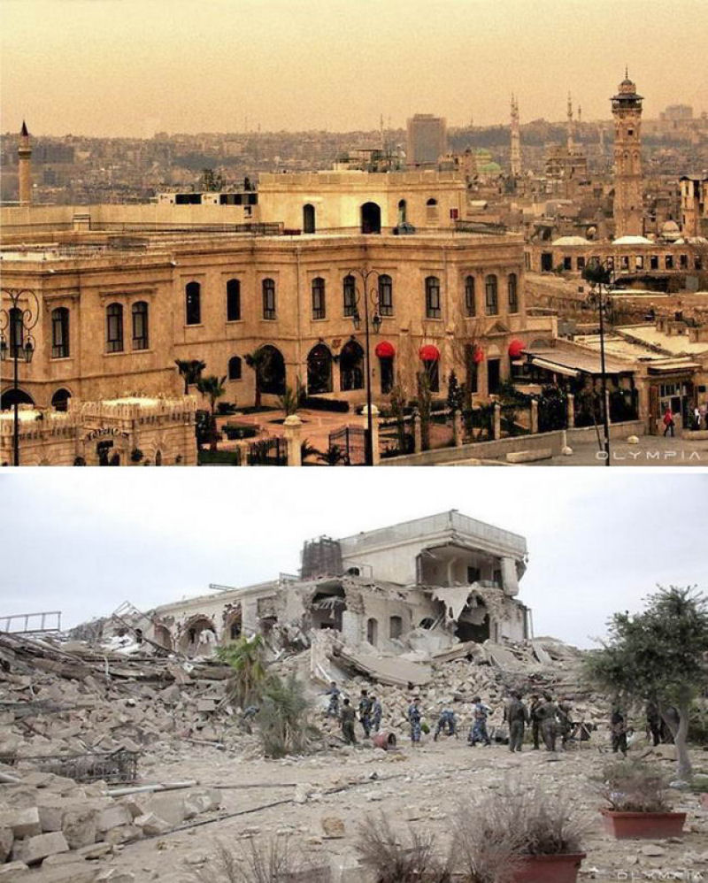 Fotografias do antes e depois revelam o que Guerra fez à maior cidade da Síria 19