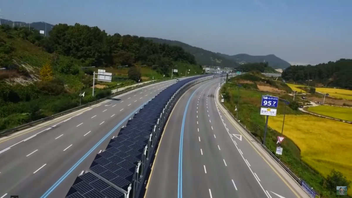 Inauguram uma ciclovia de 40 km coberta de painéis solares na Coreia do Sul