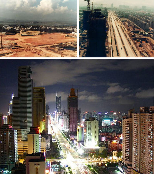 Compilação de antes e depois de várias cidades pelo mundo 11