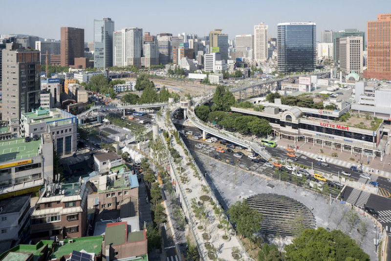 Elevado abandonado em Seul é transformado em parque com 24.000 plantas 02
