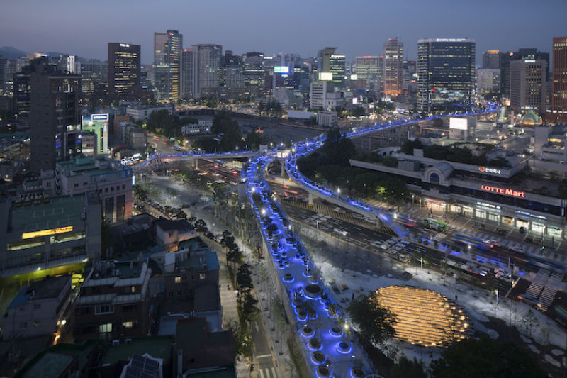 Elevado abandonado em Seul é transformado em parque com 24.000 plantas 17