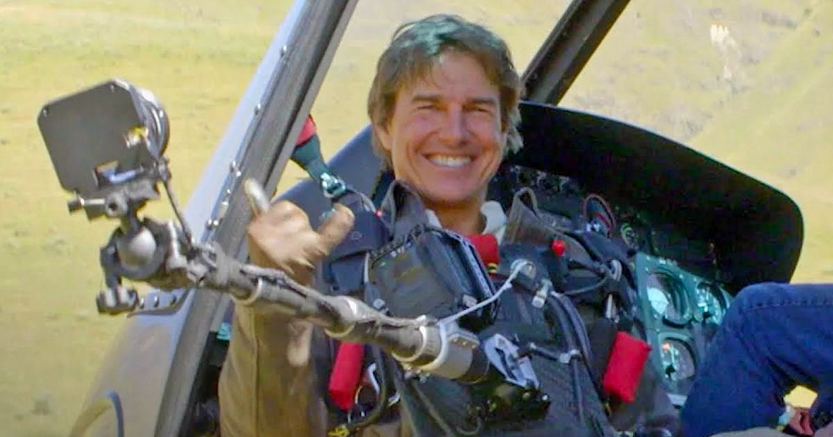 Veja Tom Cruise dando um mortal para trás para sair de um helicóptero usando uma snorricam