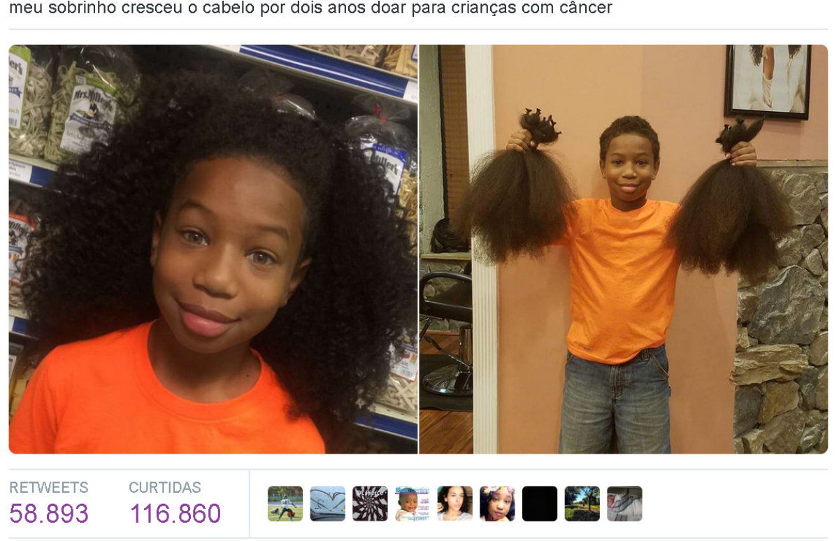 Garoto de 8 anos deixou o cabelo crescer durante 2 anos para fazer perucas para crianças com câncer 01