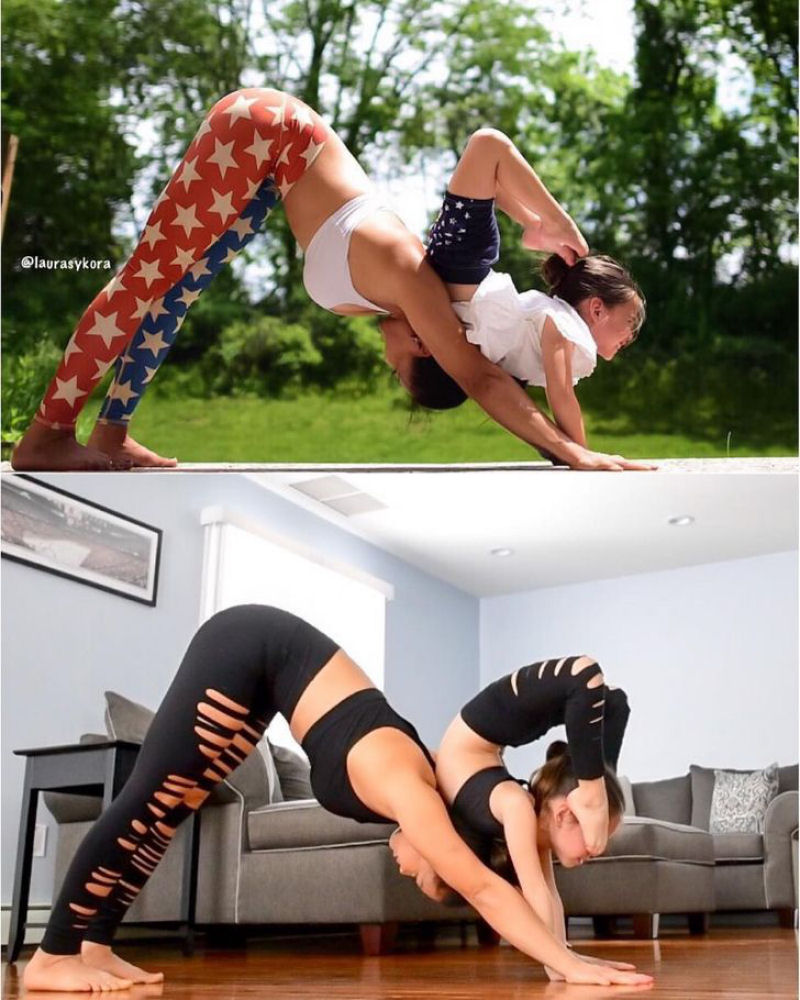 Mãe e filha continuam conquistando o mundo fazendo poses de ioga 04