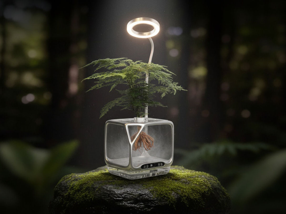 Vaso aerop�nico permite o cultivo de plantas no ar, sem terra ou �gua