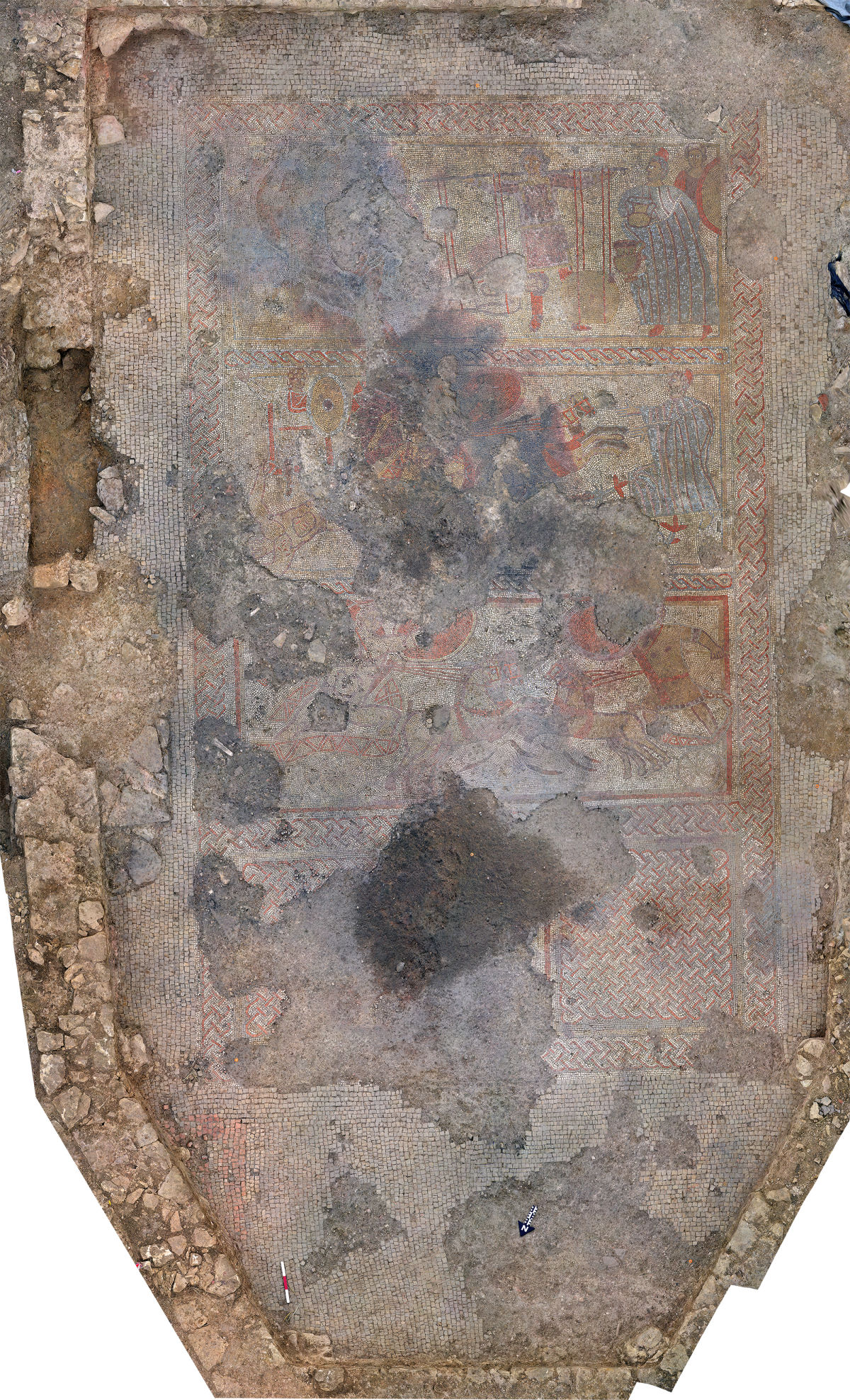 O extraordinário mosaico com cenas da Ilíada e uma vila romana no Reino Unido