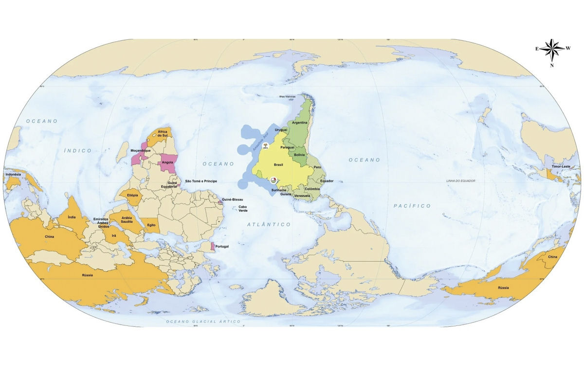 Por que o Norte está sempre no topo do mapa?