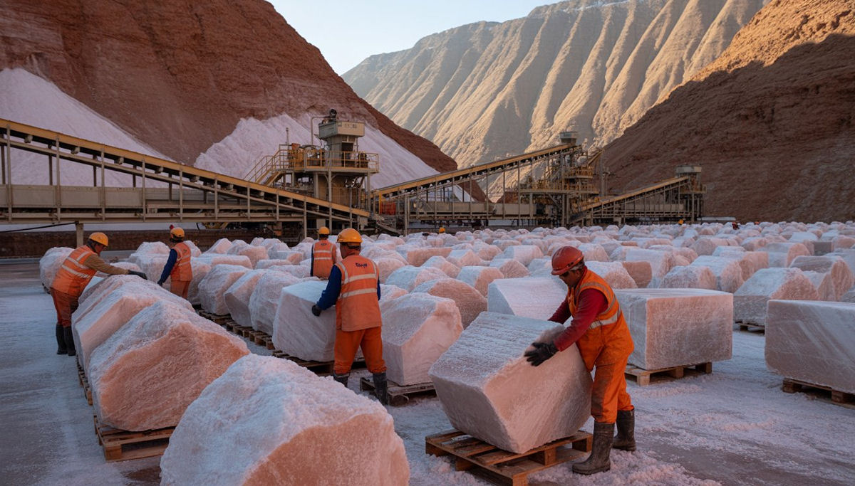 O perigoso processo de extra��o de sal rosa do Himalaia na mina de Khewra, no Paquist�o