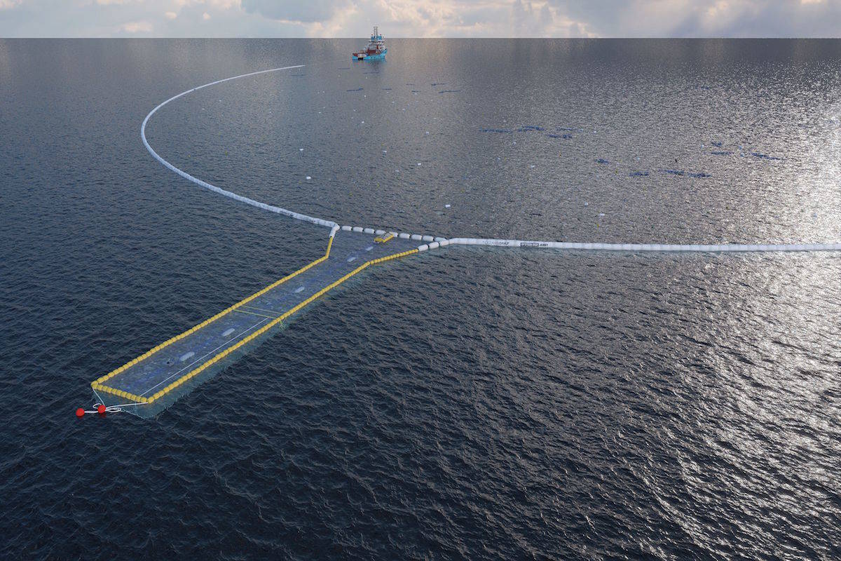 A Ocean Cleanup removeu mais de 220 toneladas de plstico do Oceano Pacfico