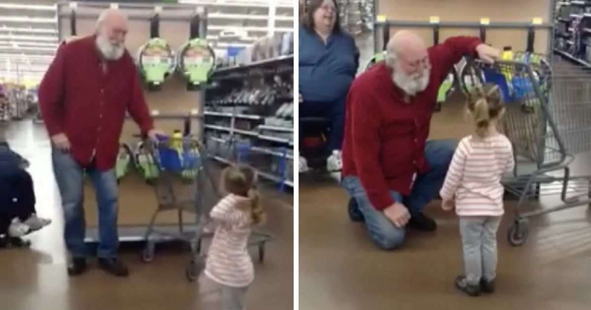 Menina de 3 anos achou que um estranho era o Papai Noel e a resposta dele foi magia de Natal