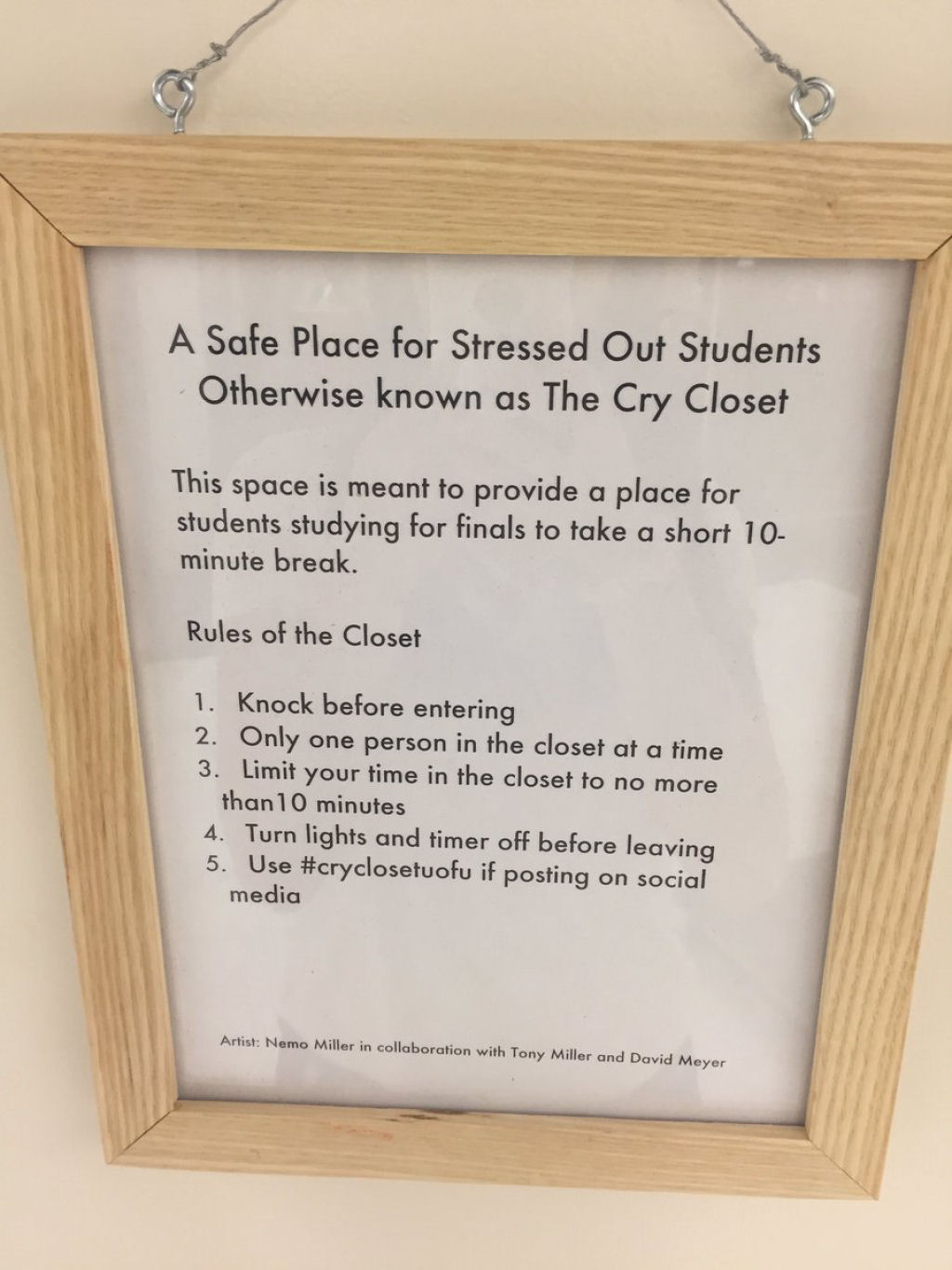Universidade americana instala salinha do choro para alunos estressados