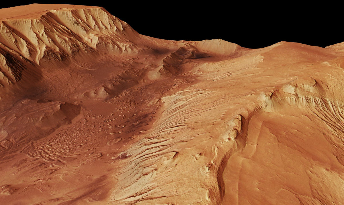 Pesquisadores detectam uma enorme reserva de água no grande cânion de Marte