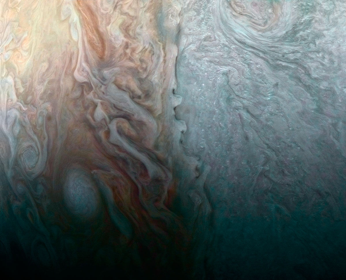 Imagens de close-up de Jpiter revelam uma paisagem impressionista de gases turbulentos 08