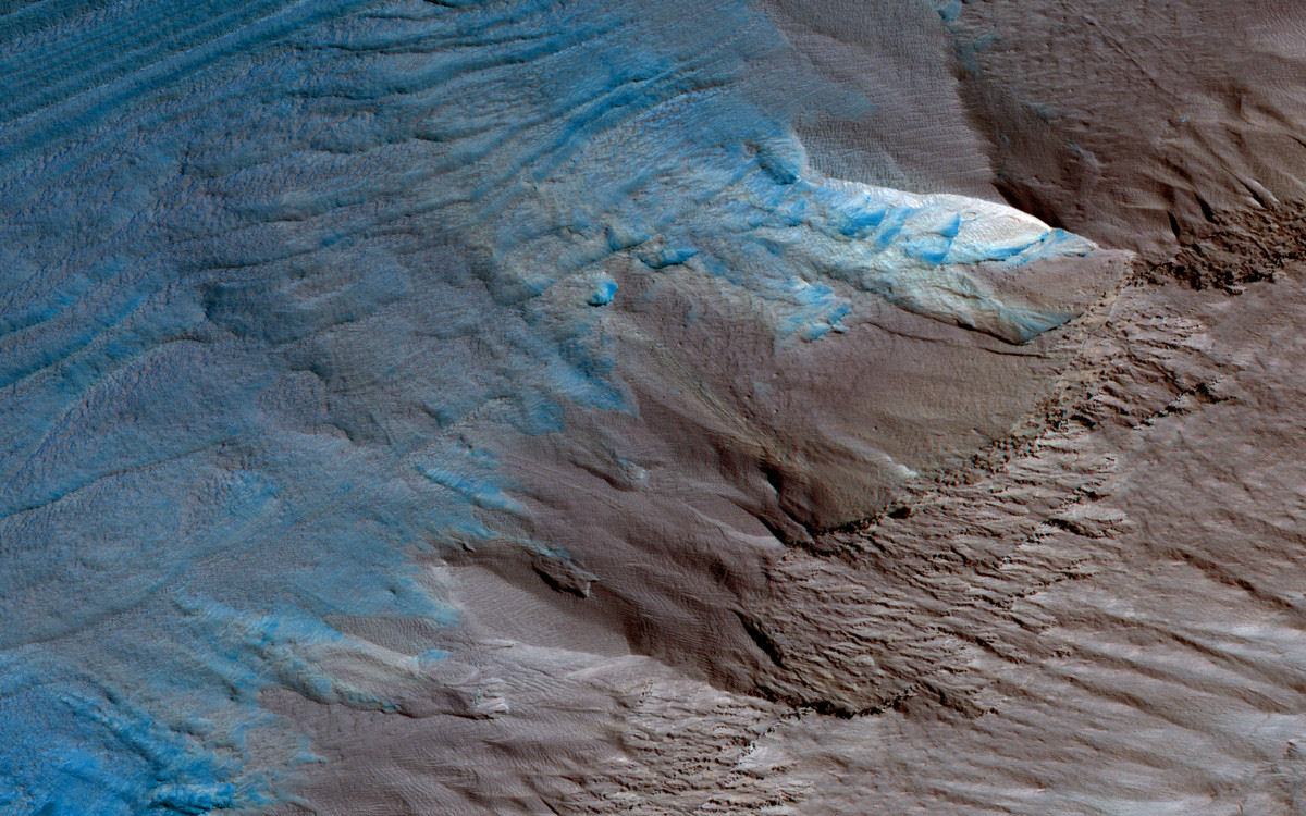  oficial: descobrem colunas de gelo de gua sob a superfcie de Marte 19